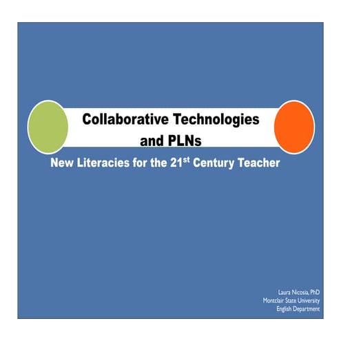 Collaborative Technologies, PLNs: New Literacies for the 21st Century Teacher