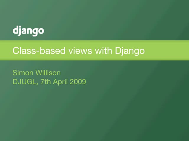 Class-based views with Django
