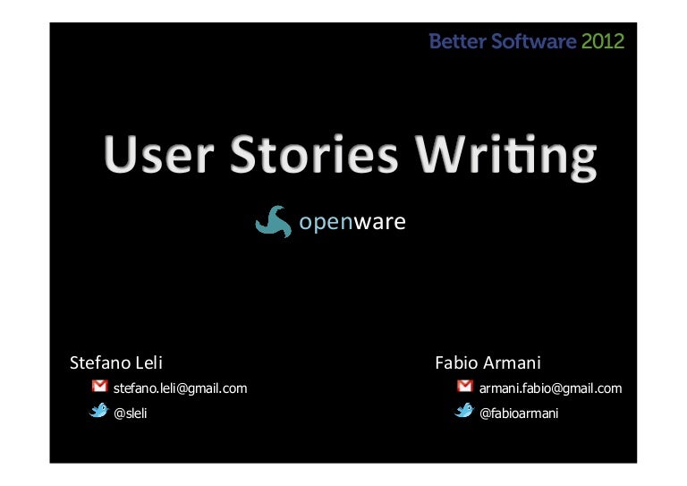 User Stories Writing