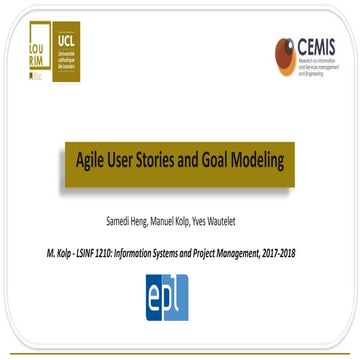 Agile User Stories and Goal Modeling