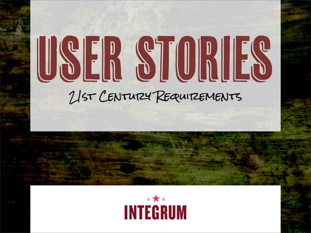 Effective User Stories