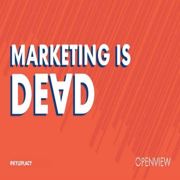 Marketing is Dead. Only Moments Matter - UserTesting Roadshow - 10/5/2016