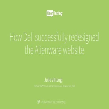 User testingwebinar delljulievittengl-presentationslides