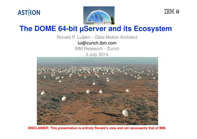 IBM and ASTRON 64bit μServer for DOME