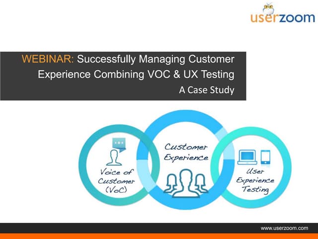 Successfully Managing Customer Experience Combining VoC and UX Testing