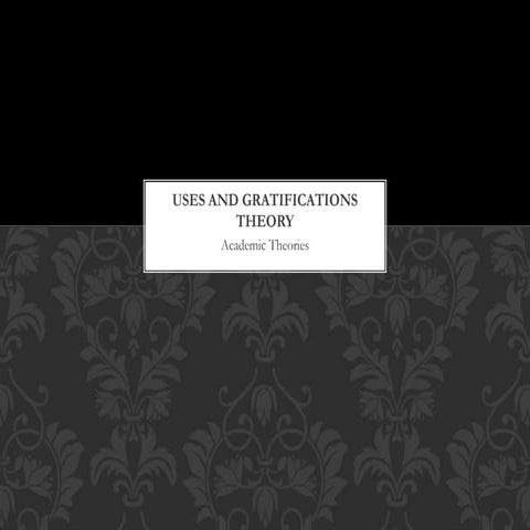 Uses and gratifications theory