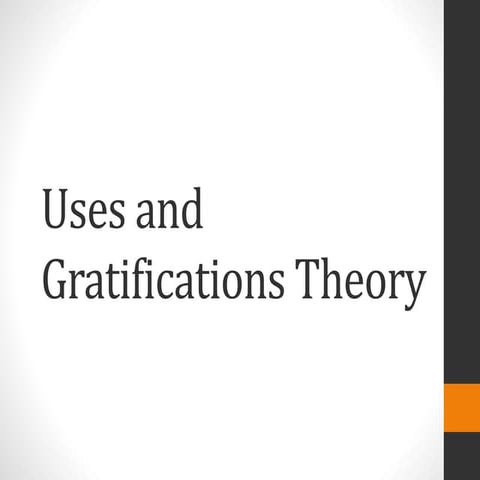 Uses and gratifications theory