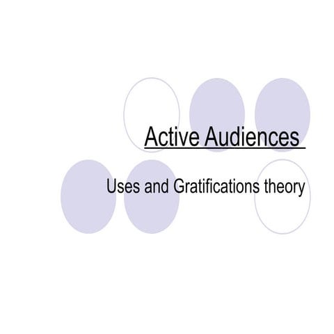 7 uses and gratifications theory | PPTX