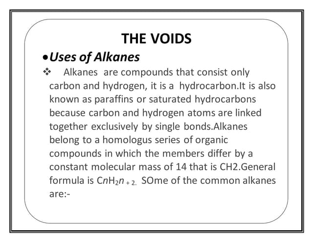 Uses Of Alkanes