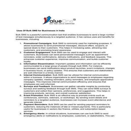 BULK SMS SENDER project report | PDF