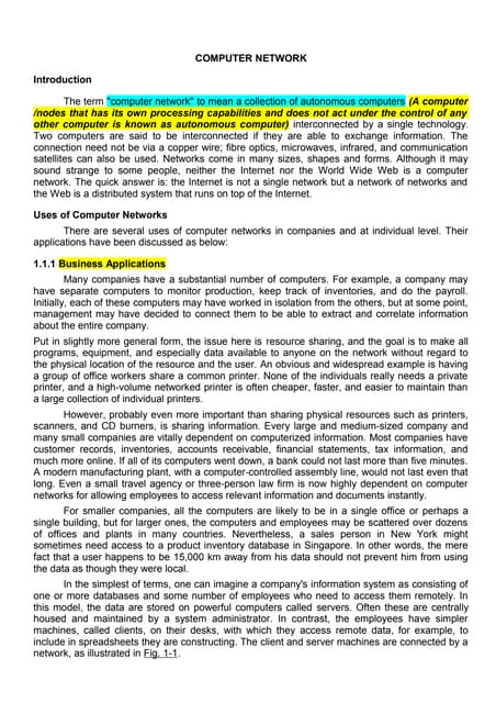 COMPUTER NETWORK | PPTX