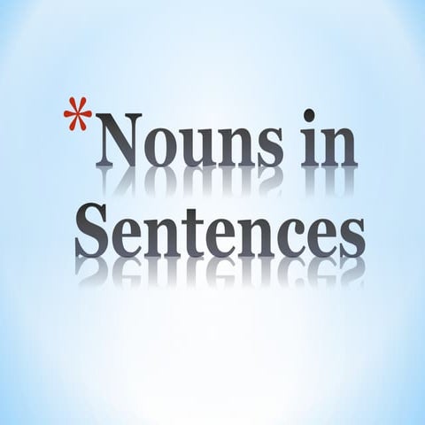 Uses of nouns