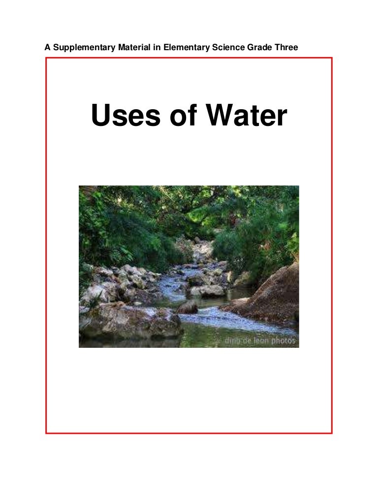 uses of water final copy uses of water final copy