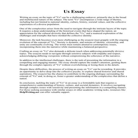 Us Essay