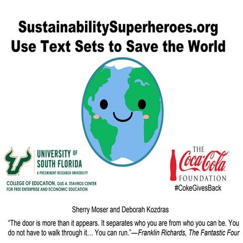 Use text sets other sustainability superheroes 