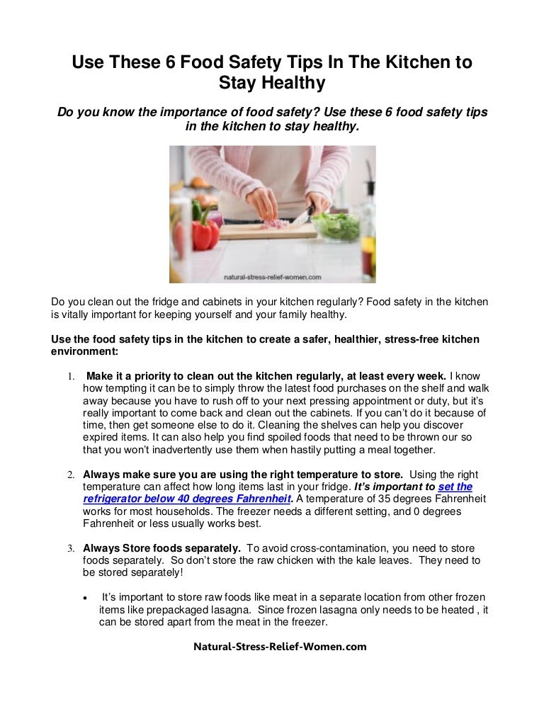 Use these 6 food safety tips in the kitchen to stay healthy