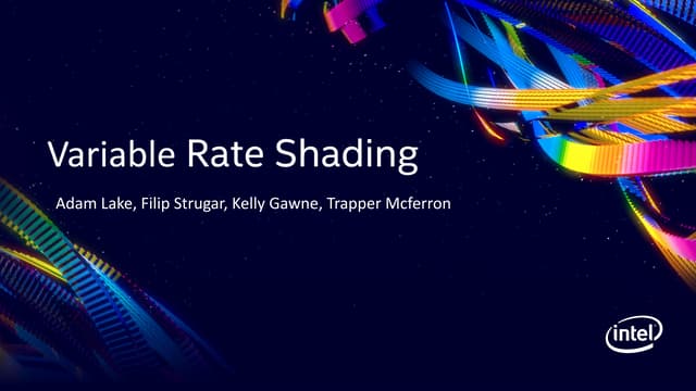 Use Variable Rate Shading (VRS) to Improve the User Experience in Real-Time G...