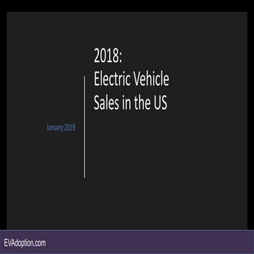 US Electric Vehicles 2018 Sales Statistics | PDF
