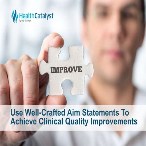 Use Well-Crafted Aim Statements To Achieve Clinical Quality Improvements