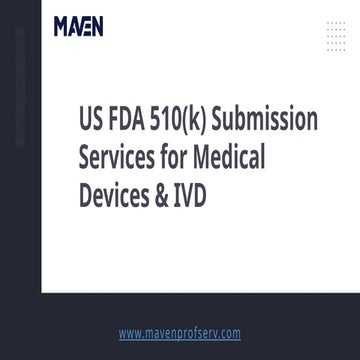 US FDA 510(k) Submission Services for Medical Devices