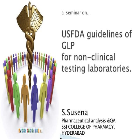 USFDA guidelines of glp for non clinical testing laboratories