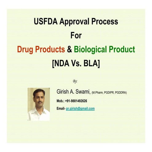USFDA NDA Vs BLA