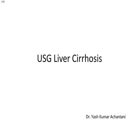 Liver cirrhosis USG