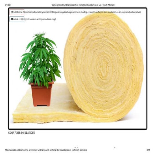 Hemp-Based Building Materials Go to Affordable Housing Projects | PDF