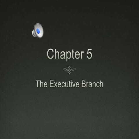 The Executive Branch-US GOVERNMENT CHPT 5 