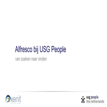 Usg people netherlands   Alfresco User Day Amsterdam 3 dec 2015