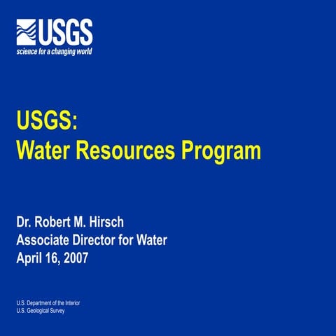 Overview of National Water Information System (NWIS) (Trapanese) | PPT