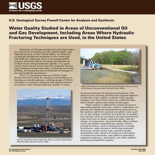 USGS Hydrolic fracking