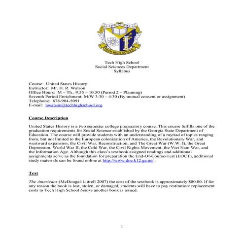 Ush   semester 2 syllabus review (1)