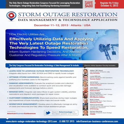 Storm Outage Restoration Conference: Data Management & Technology Application...