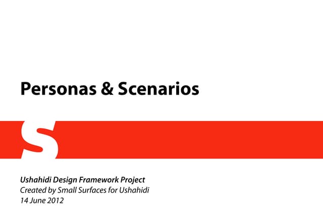Ushahidi personas scenarios