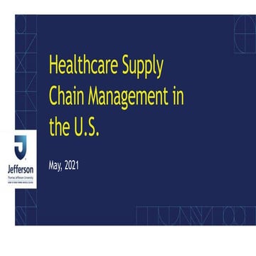 Healthcare Supply Chain Management in the US