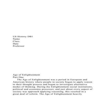 US History DB1NameClassDateProfessor.docx