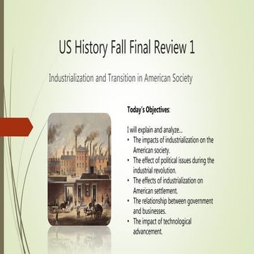Us history fall final review week 16