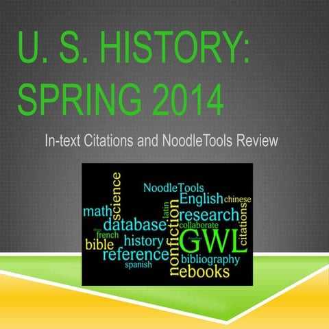 U.S. History grade 7 World War I Spr 2014 ver #2