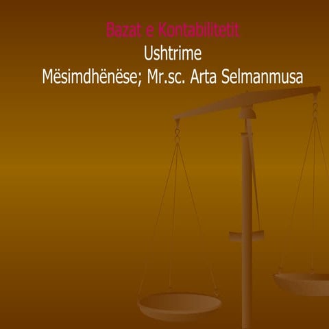 Ushtrime - Kontabilitet