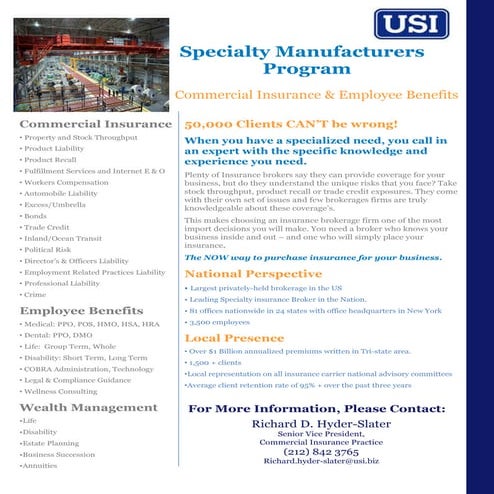 USI Manufacturers Program