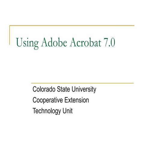 Using Adobe Acrobat 7 2