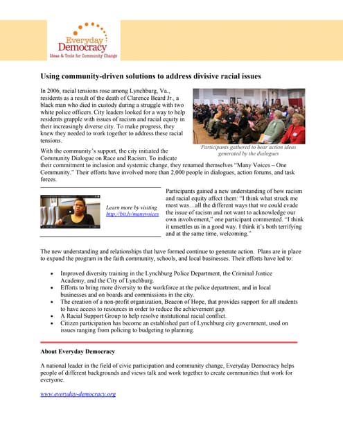 Using community-driven solutions to...