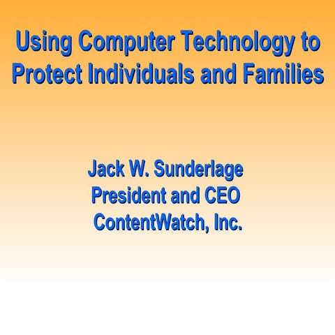 Using Computer Technology to Protect Individuals and Families
