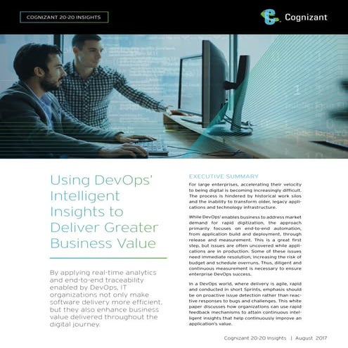 Using DevOps' Intelligent Insights to Deliver Greater Business Value