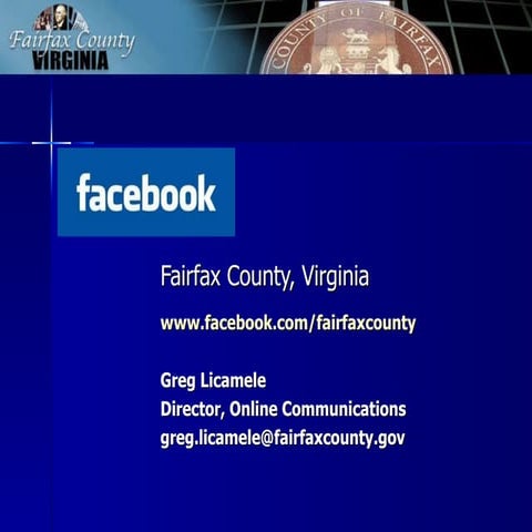 Fairfax County Social Media Policy and Guidelines for Official Accounts ...