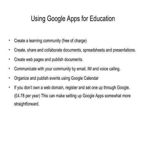 Introduction to Google Apps For Education | PPT