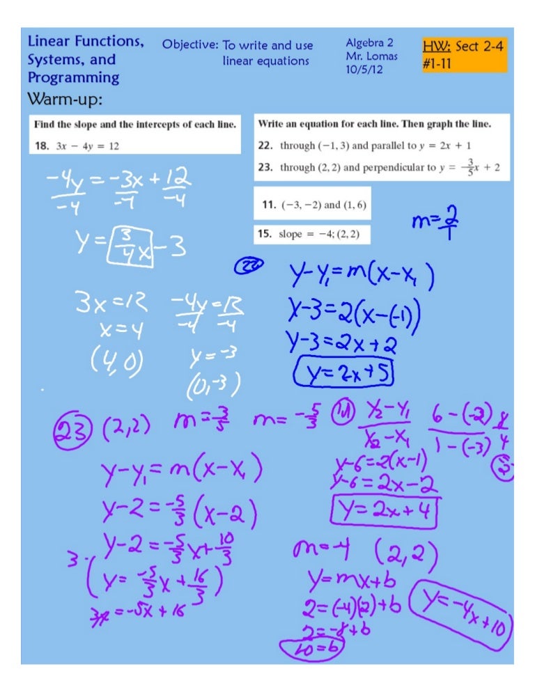 what are the uses of linear equations