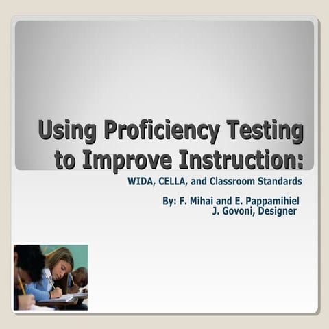Using Proficiency Testing 