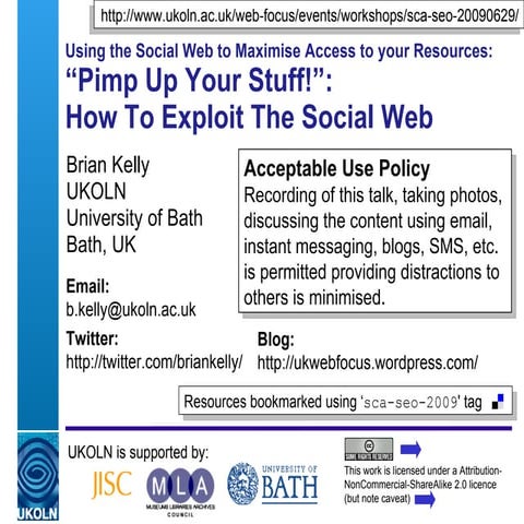 "Pimp Up Your Stuff!": How To Exploit The Social Web